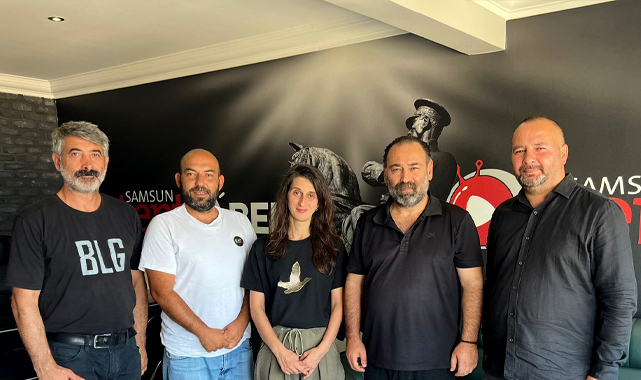 Samsun'da Atakum İşçi Dayanışması Samsun Kent Haber'i ziyaret etti