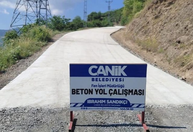Samsun'da o ilçeye 150 milyon TL yatırımla beton yollar yapıldı